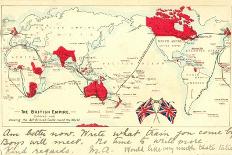 British Colonial Map - the British Empire-Post Card-Art Print