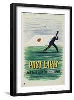 Post Early and Don't Miss the Noon Post-George Him and Jan Lewitt-Framed Art Print