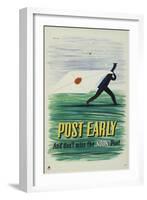Post Early and Don't Miss the Noon Post-George Him and Jan Lewitt-Framed Art Print