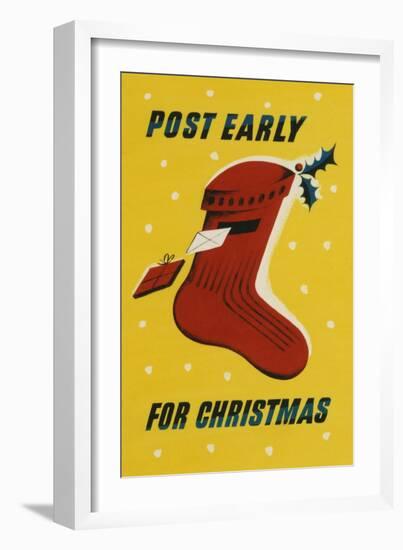 Post Early for Christmas-null-Framed Art Print