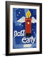 Post Early, Parcels and Packets by Thursday De 18, Letters and Cards by Saturday Dec 20-Hans Unger-Framed Art Print