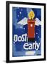 Post Early, Parcels and Packets by Thursday De 18, Letters and Cards by Saturday Dec 20-Hans Unger-Framed Art Print