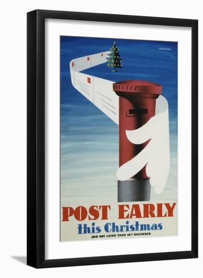 Post Early This Christmas-W Machan-Framed Art Print