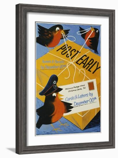 Post Early-null-Framed Art Print