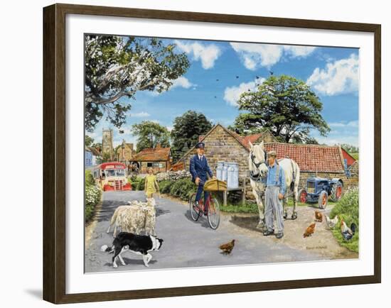 Post for the Farm-Trevor Mitchell-Framed Giclee Print