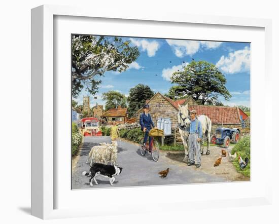 Post for the Farm-Trevor Mitchell-Framed Giclee Print