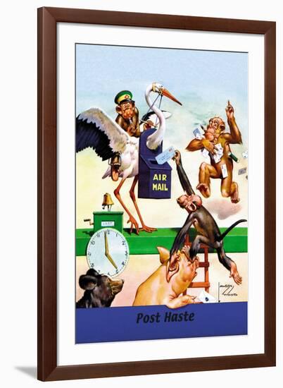 Post Haste-Lawson Wood-Framed Art Print