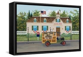 Post Office, American Flag-Anthony Kleem-Framed Stretched Canvas