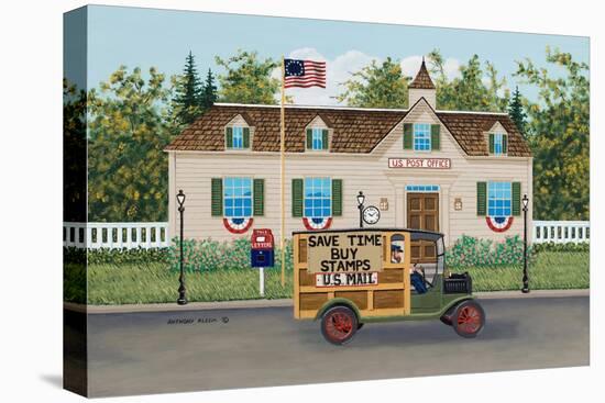 Post Office, American Flag-Anthony Kleem-Stretched Canvas