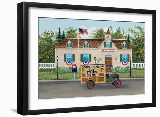 Post Office, American Flag-Anthony Kleem-Framed Giclee Print