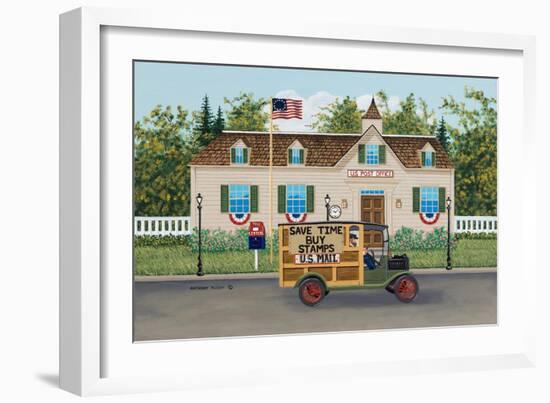 Post Office, American Flag-Anthony Kleem-Framed Giclee Print