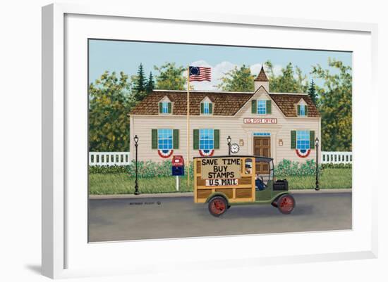 Post Office, American Flag-Anthony Kleem-Framed Giclee Print