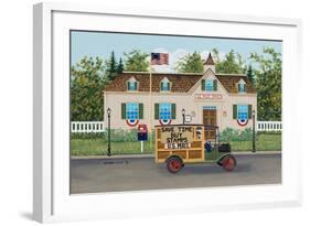 Post Office, American Flag-Anthony Kleem-Framed Giclee Print