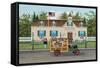 Post Office, American Flag-Anthony Kleem-Framed Stretched Canvas