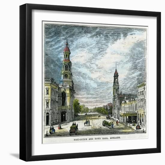 Post Office and Town Hall, Adelaide, South Australia, Australia, C1880-null-Framed Giclee Print