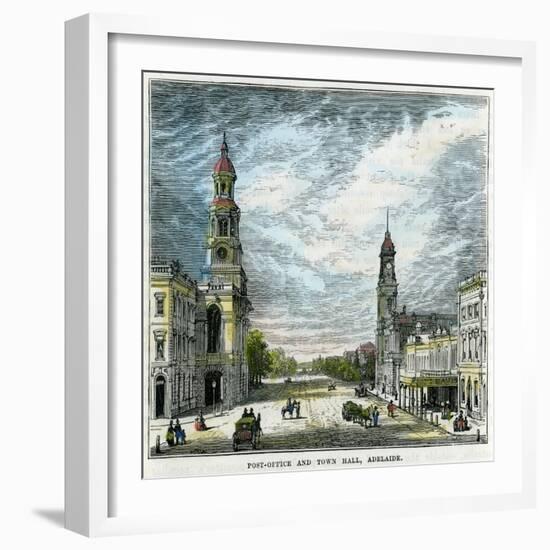 Post Office and Town Hall, Adelaide, South Australia, Australia, C1880-null-Framed Giclee Print