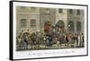 Post Office Bristol, Arrival of the London Mail, The English Spy, by Charles Molloy Westmacott-Isaac Robert Cruikshank-Framed Stretched Canvas