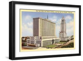 Post Office, City Hall, Los Angeles, California-null-Framed Art Print