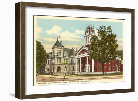 Post Office, Courthouse, Montpelier, Vermont-null-Framed Art Print