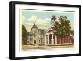 Post Office, Courthouse, Montpelier, Vermont-null-Framed Art Print