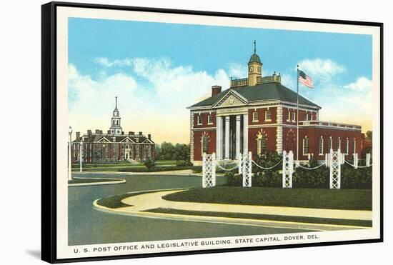 Post Office, Dover, Delaware-null-Framed Stretched Canvas