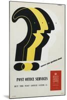 'Post Office Guide' Answers Your Questions About Post Office Services-Tom Eckersley-Mounted Art Print