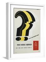 'Post Office Guide' Answers Your Questions About Post Office Services-Tom Eckersley-Framed Art Print