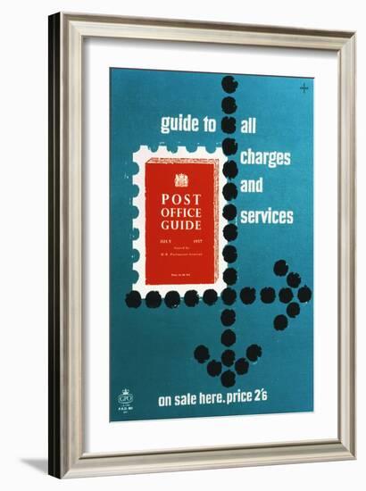 Post Office Guide, July 1957, Guide to All Charges and Services-Hans Unger-Framed Art Print