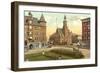 Post Office, Monument Square, Racine, Wisconsin-null-Framed Art Print