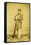 Post War Infantry Soldier In The Wyoming Territory-McFadden & Bishop-Framed Stretched Canvas