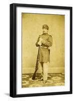 Post War Infantry Soldier In The Wyoming Territory-McFadden & Bishop-Framed Art Print