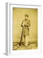 Post War Infantry Soldier In The Wyoming Territory-McFadden & Bishop-Framed Art Print