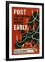 Post Your Christmas Mail for Europe Early-Cecil Walter Bacon-Framed Art Print