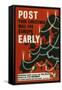 Post Your Christmas Mail for Europe Early-Cecil Walter Bacon-Framed Stretched Canvas
