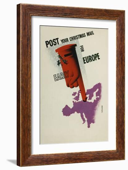 Post Your Christmas Mail for Europe Early-MH Armengol-Framed Art Print