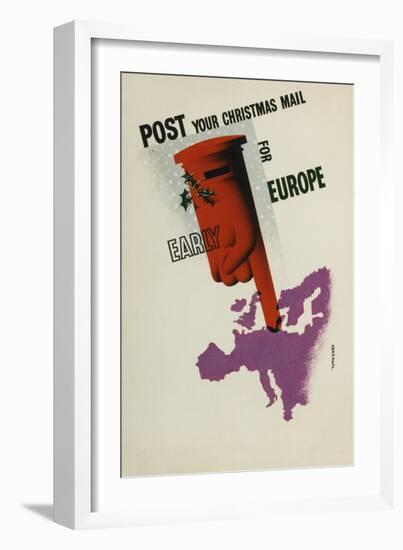 Post Your Christmas Mail for Europe Early-MH Armengol-Framed Art Print