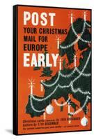 Post Your Christmas Mail for Europe Early-Cecil Walter Bacon-Framed Stretched Canvas