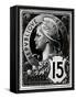 Postage Stamp Depicting Marianne, the Official Representation of the French Republic, circa 1893-null-Framed Stretched Canvas