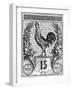 Postage Stamp Depicting the French Cockerel, Emblem of the French Republic, Late 19th Century-null-Framed Giclee Print