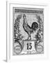 Postage Stamp Depicting the French Cockerel, Emblem of the French Republic, Late 19th Century-null-Framed Giclee Print