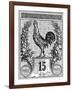 Postage Stamp Depicting the French Cockerel, Emblem of the French Republic, Late 19th Century-null-Framed Giclee Print