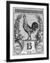 Postage Stamp Depicting the French Cockerel, Emblem of the French Republic, Late 19th Century-null-Framed Giclee Print