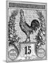 Postage Stamp Depicting the French Cockerel, Emblem of the French Republic, Late 19th Century-null-Mounted Giclee Print