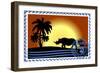 Postage Stamp. Savannah-GUARDING-OWO-Framed Art Print