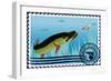 Postage Stamp. The Hunt For Pike-GUARDING-OWO-Framed Premium Giclee Print