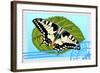 Postage Stamp With A Butterfly-GUARDING-OWO-Framed Art Print