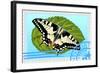 Postage Stamp With A Butterfly-GUARDING-OWO-Framed Art Print