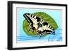 Postage Stamp With A Butterfly-GUARDING-OWO-Framed Art Print