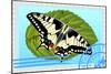 Postage Stamp With A Butterfly-GUARDING-OWO-Mounted Art Print