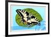 Postage Stamp With A Butterfly-GUARDING-OWO-Framed Art Print